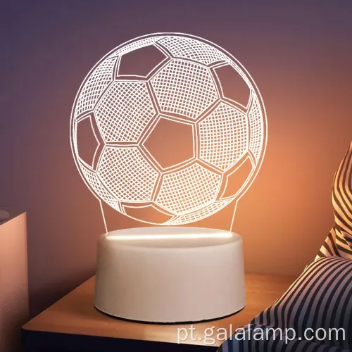 Luz noturna de acrílica luminosa criativa 3D